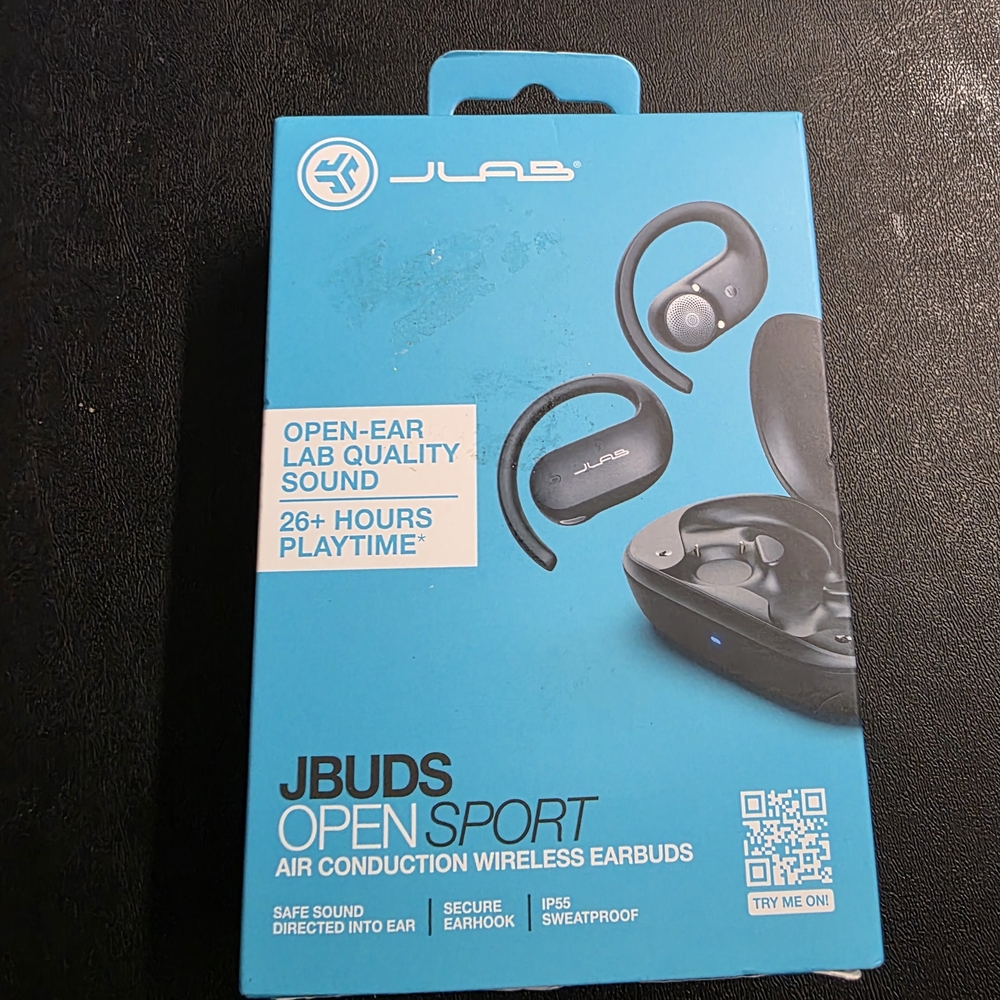 JLab JBuds Open Sport Wireless Earbuds - Black